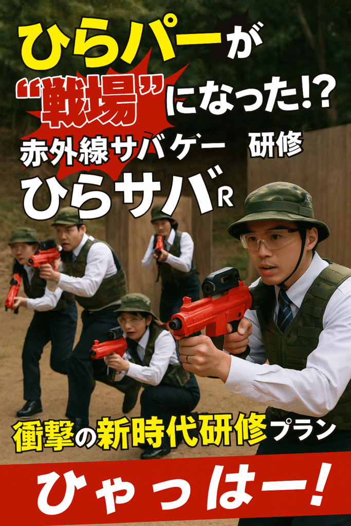 【衝撃】ひらパーが“戦場”になった！？赤外線サバゲー研修「ひらサバ®」がアツすぎる件【体験型チームビルディング】