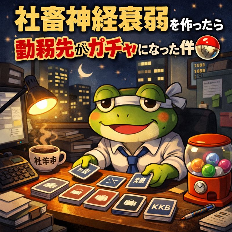 🃏社畜神経衰弱を作ってみたら、勤務先がガチャになった
