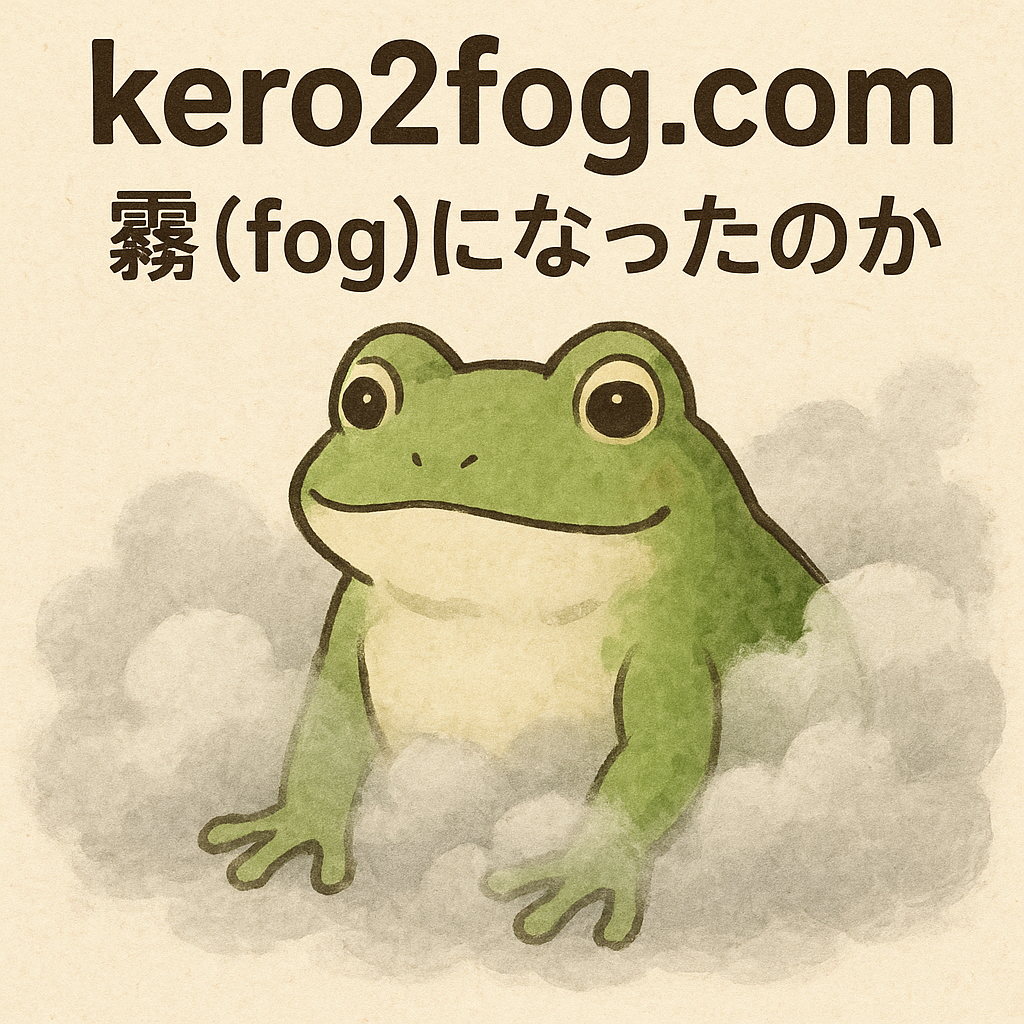 kero2fog.com はなぜ “霧 (fog)” になったのか